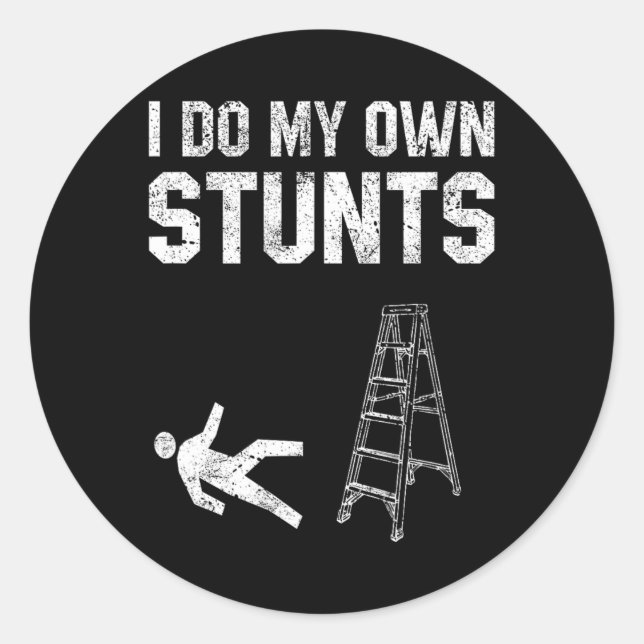 Adesivo Redondo Escada Diversão Daqui Quebrada Mão Ossada Ficar Be (Frente)