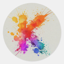 Adesivo Redondo Escala de Aquarela K