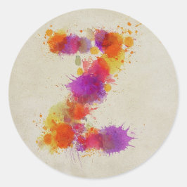 Adesivo Redondo Escala de Aquarela Z