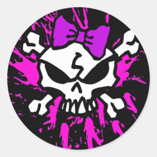 ADESIVO REDONDO ESCALA DE GAROTA ESCURA COM ESPLADOR