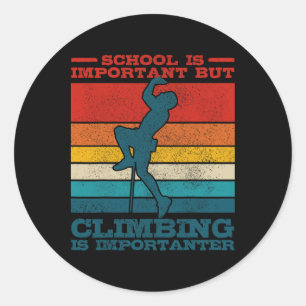 Adesivo Redondo Escalada Bouldern Slogan Vintage Divertido Gif de
