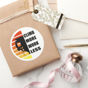 Adesivo Redondo Escalada de rochas motivacionais dizendo