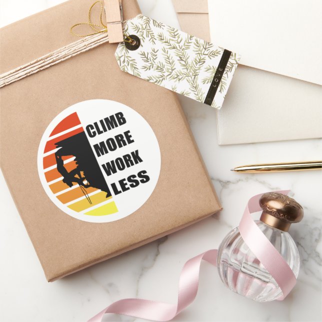 Adesivo Redondo Escalada de rochas motivacionais dizendo (Presentear)