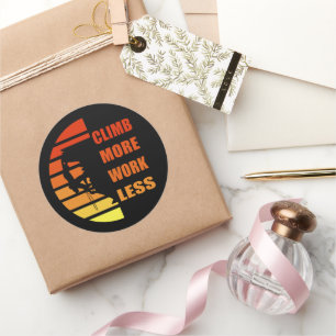 Adesivo Redondo Escalada de rochas motivacionais dizendo