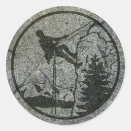 Adesivo Redondo Escalada de Rock