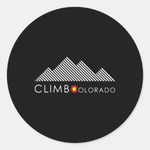 Adesivo Redondo Escalada em Rocha no Colorado - Escalar Colorado