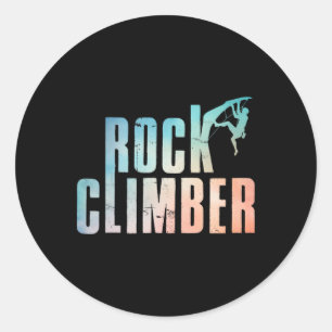 Adesivo Redondo Escalada Engraçada para Enthusastas de Bouldering