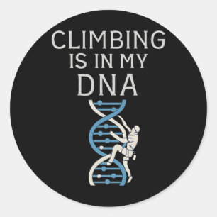 Adesivo Redondo Escalada Está No Meu Gráfico De Hélice De Dna