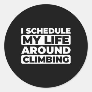 Adesivo Redondo Escalador Bouldering Escalar Montanhista Montanha