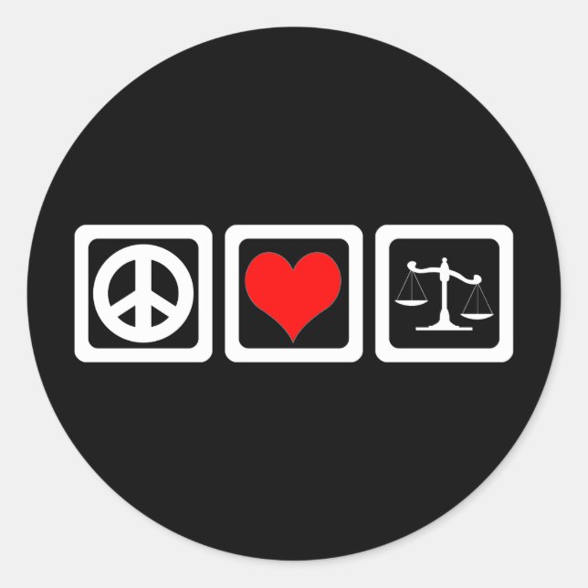 Adesivo Redondo Escalas de justiça (Frente)