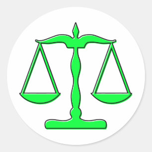 Adesivo Redondo escalas do oddRex de justiça