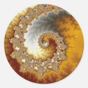 Adesivo Redondo Escape - Vinheta Fractal