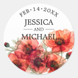 Adesivo Redondo Escarlet Elegância Petal