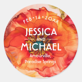 Adesivo Redondo Escarlet Elegância Petal