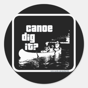 Adesivo Redondo Escavação da canoa ele?
