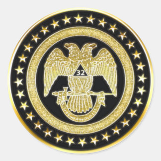 Adesivo Redondo Escocês Rite 32