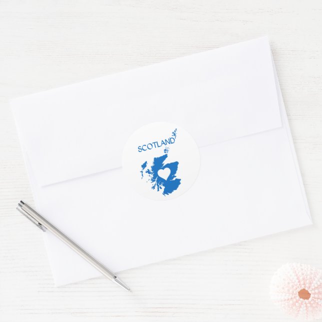 Adesivo Redondo Escócia (Envelope)