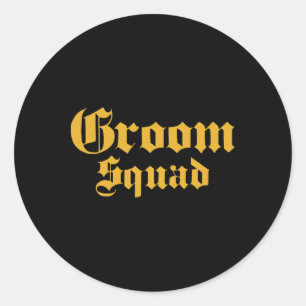 Adesivo Redondo Escola Antiga do Groom Squad - Festa de Solteiro -