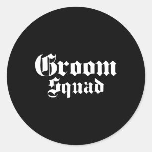Adesivo Redondo Escola Antiga do Groom Squad - Festa de Solteiro -