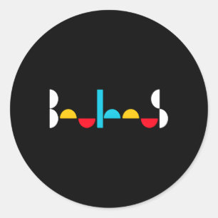 Adesivo Redondo Escola Bauhaus 1919 1933