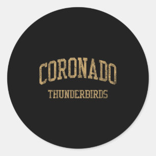 Adesivo Redondo Escola Coronado High School Hs El Paso Tx Vintage