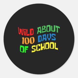 Adesivo Redondo Escola de 100 Dias 100 Estudo de Professores do 10