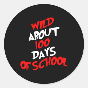 Adesivo Redondo Escola de 100 Dias 100 Estudo de Professores do 10