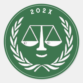 Adesivo Redondo Escola de Direito de Advogado