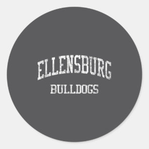 Adesivo Redondo Escola de Ensino Médio Ellensburg Hs Ellensburg Wa