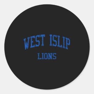 Adesivo Redondo Escola de Ensino Médio West Islip Hs West Islip Ny