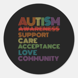 Adesivo Redondo Escola de Professores de Consciência do Autismo Re