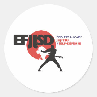 Adesivo Redondo Escola Francesa de JuJitsu e Auto-Defesa