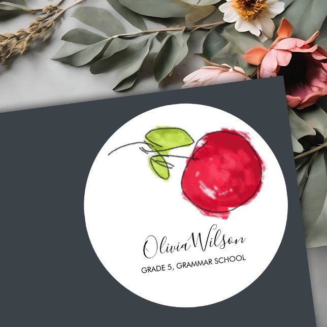 ADESIVO REDONDO ESCOLA MODERNA CRIANÇAS PINTURA DE PETRÓLEO MÃO AR (Criador carregado)