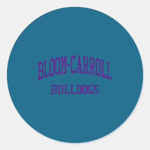 Adesivo Redondo Escola Secundária Bloom-carroll Hs Carroll Oh Anti