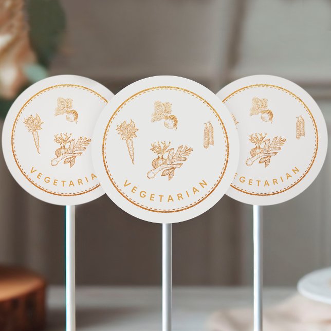 Adesivo Redondo Escolha da Refeição de Flores Selvagens Selvagens  (Criador carregado)