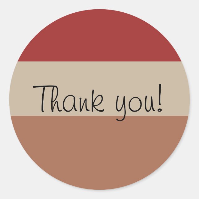 Adesivo Redondo Escolha das paletas de três cores Obrigado Sticker (Frente)