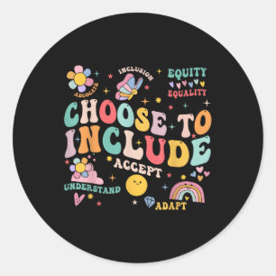 Adesivo Redondo Escolha Incluir A Inclusão S Autismo Sensibilizaçã
