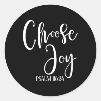 Adesivo Redondo Escolha Joy Psalm 11824 Religioso