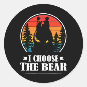Adesivo Redondo Escolha O Feminismo Da Fúria Urso 1