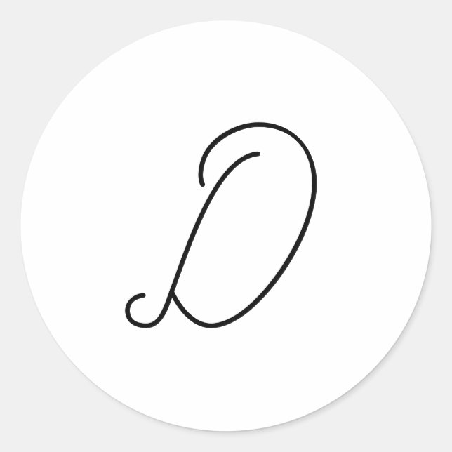 Adesivo Redondo Escolha sua própria letra | Estilo de Fonte: Alexa (Frente)