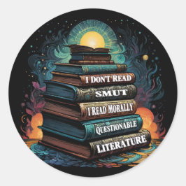 Adesivo Redondo Escolhas de Livros Humor