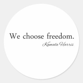 Adesivo Redondo Escolhemos Freedoom Kamala Harris