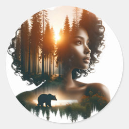 Adesivo Redondo Escolho o Urso