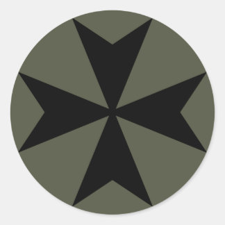 Adesivo Redondo Escopo do Boné, Cruz Maltesa - Estilo 2