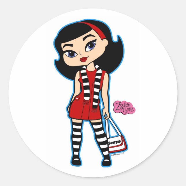 Adesivo Redondo Escorpião (Frente)