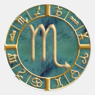 Adesivo Redondo Escorpião