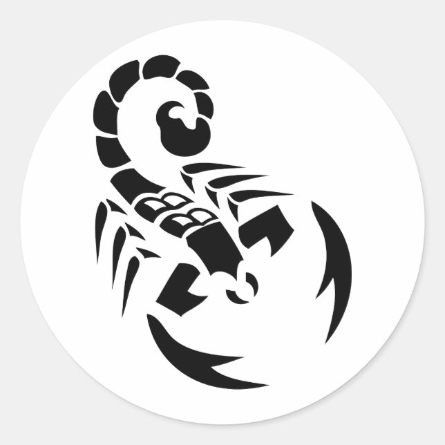 Adesivo Redondo escorpião negro (Frente)