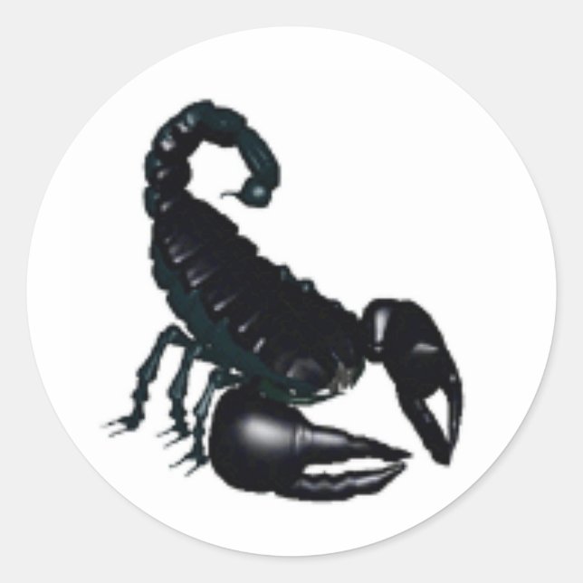 Adesivo Redondo Escorpião Negro (Frente)