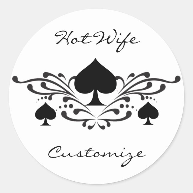 Adesivo Redondo Escorregar Espadas Pretas no estilo de tatuagem Tr (Frente)