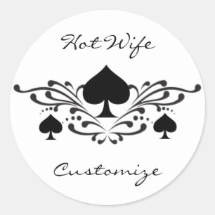 Adesivo Redondo Escorregar Espadas Pretas no estilo de tatuagem Tr